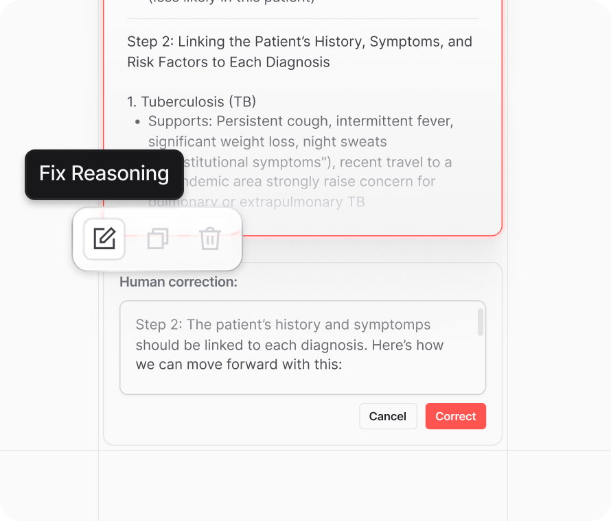 Fix reasoning